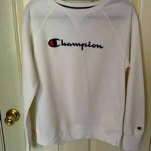 Champion white crewneck sweatshirt
